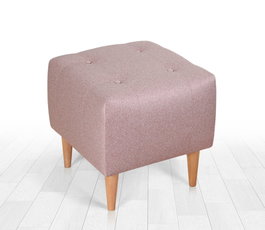 Atelier Del Sofa Puf de Terciopelo Rosa